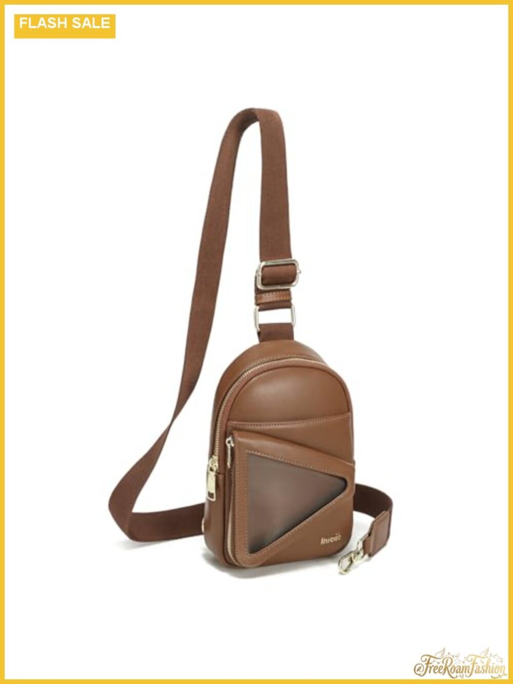 Faux Leather Sling Bag Crossbody Purse Chest Bags with Card Slots for Travel